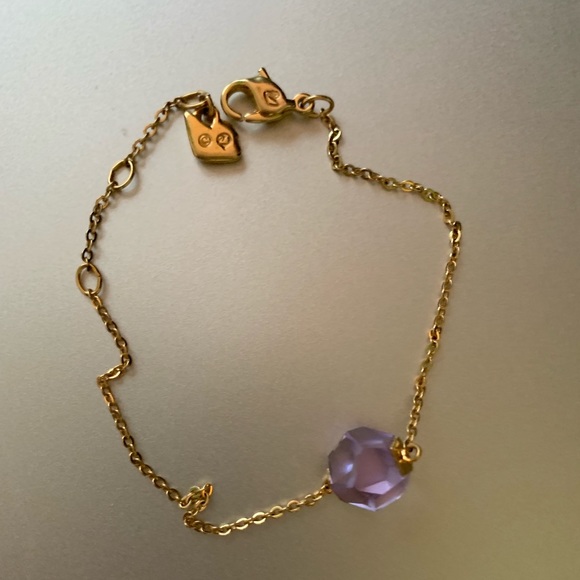 Swarovski Jewelry - Swarovski amethyst gold bracelet